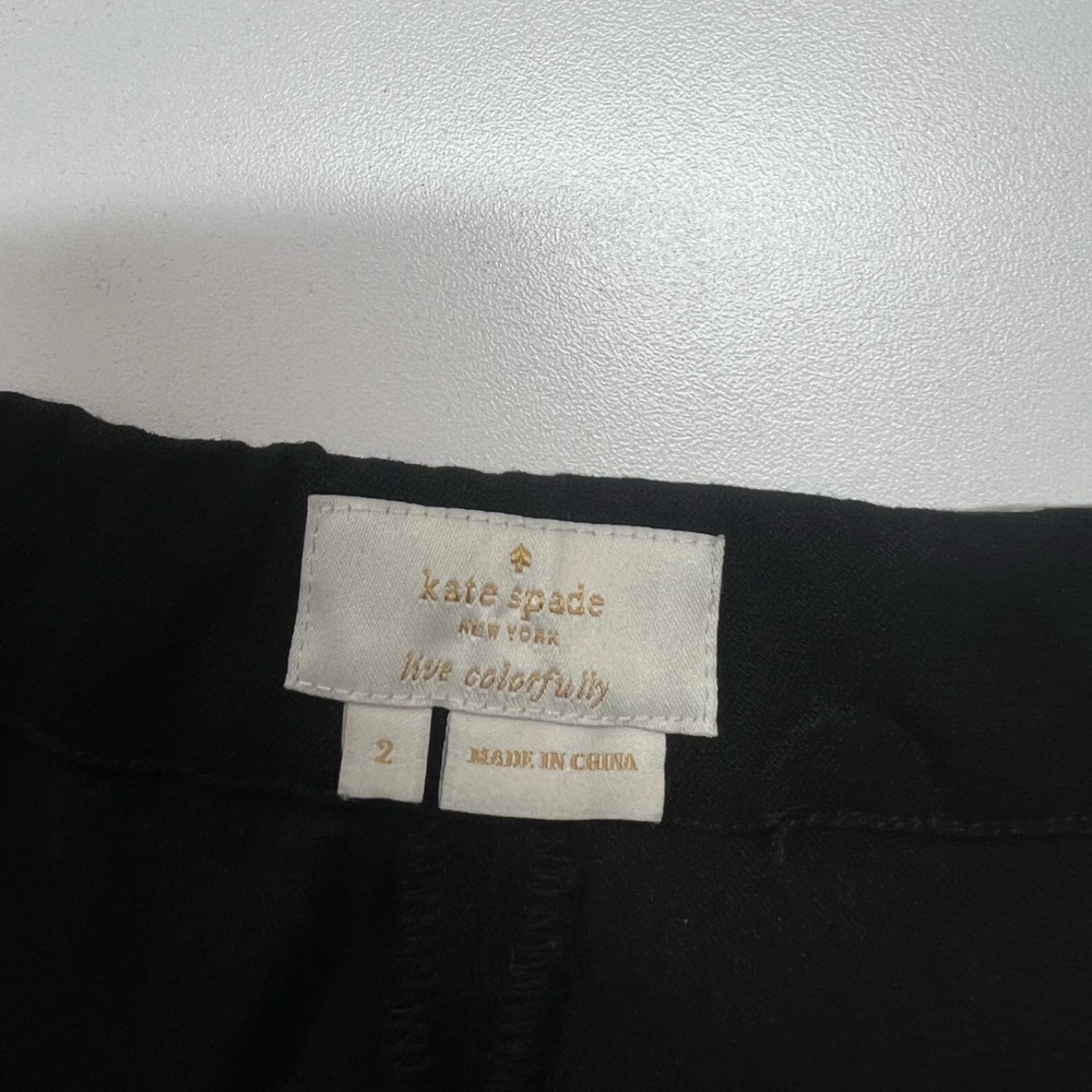 Kate Spade Bi-stretch Cropped Pants In Black Size 2 - Picture 5 of 16